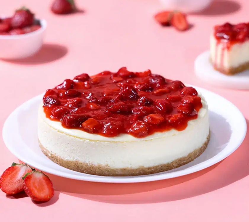 Strawberry Baked Cheesecake - Fresh Cake
